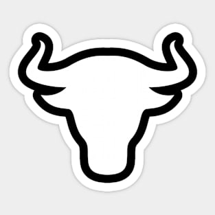America Bull Head Horn Sticker
